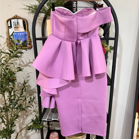 karolina One-Shoulder Lavender Dress size medium - Picture 5 of 10